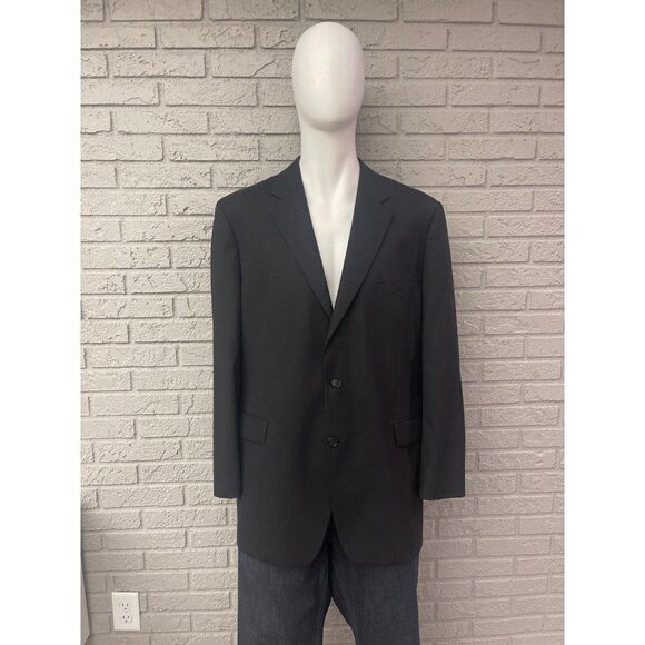 Brooks Brothers Black Stretch Wool Lightweight Sport Blazer Size 46L - Picture 1 of 11